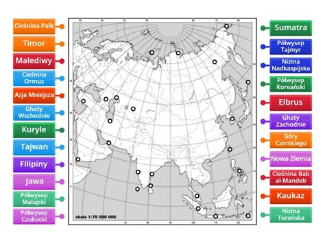 Azja Mapa Fizyczna Cz III Nina Labelled Diagram