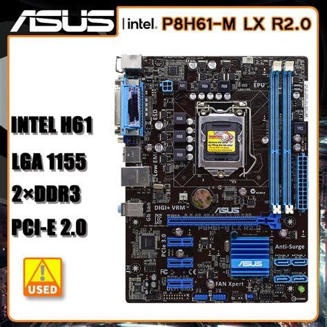 Asus P8H61 M LX R2 0 1155เมนบอรด DDR3เมนบอรด LGA 1155 Intel H61 PCI E