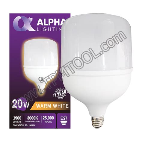 Alpha Alpa03d 20 หลอด T Bulb Daylight Alpha Blub Products ไทยพัฒนสิน แมชชีนทูลส์