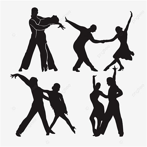 Action Pictures Clipart PNG Images, Black National Standard Dance ...