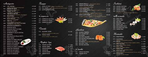 Menu At Ristorante Yama Sushi Cant