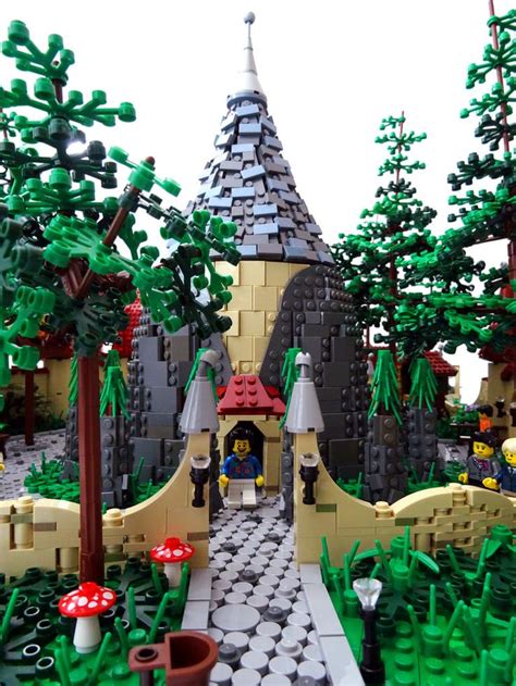 A Castle Made Out Of Legos And Trees