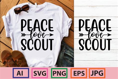 Peace Love Scout Graphic By Creative Trends Creative Fabrica