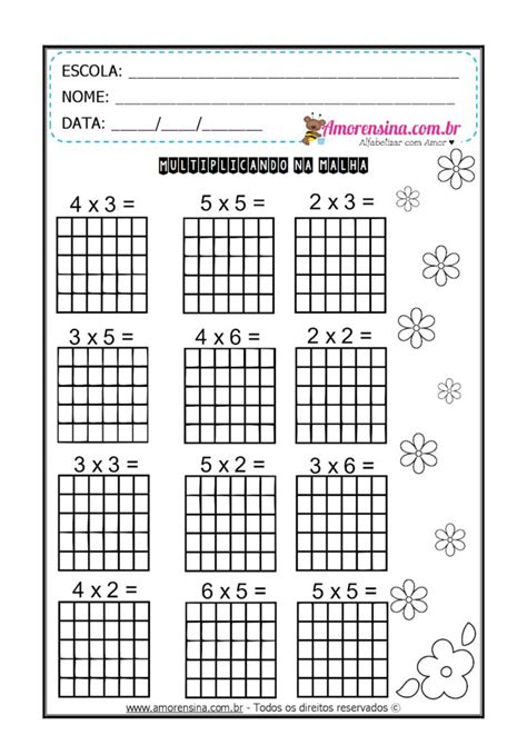 Continhas De Multiplicação 3 Ano EDUCARGO nutrinat