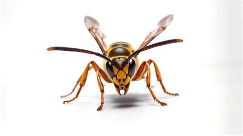 Premium AI Image Photo Of A Cute Wasp Isolated On White Background