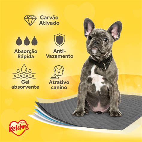 Tapete Higiênico Keldog Slim Carvão Ativado para Cães 30 Uni