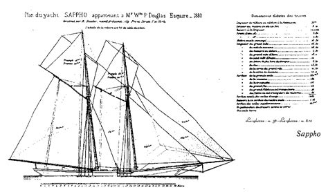 Schooner Yacht Sappho 1880 ship model plans Best Ship Models