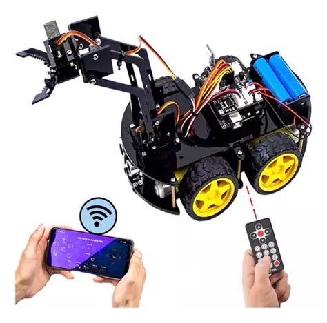 Robot Carro Brazo Programable Kit Para Arduino Codigo App