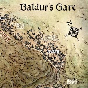 Baldur's Gate Map Poster, Wall Art & Fine Art Print, Home Decor, Game ...