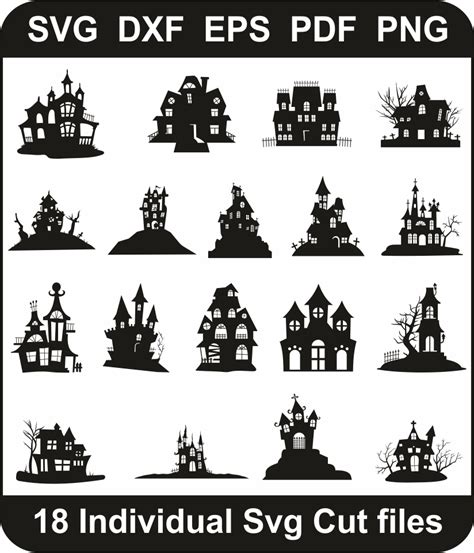 Halloween Haunted House Svg Bundle Haunted House Png Pack