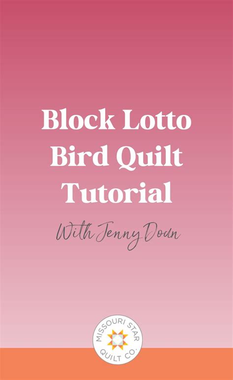 Block Lotto Bird Block Pattern