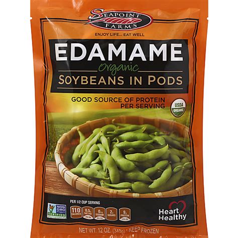 Seapoint Farms Organic Edamame Soybeans In Pods 12 Oz Bag Edamame Richmond Market