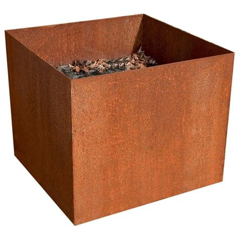 Custom Rustic Rusted Metal Planters In Metal Planters Rusted