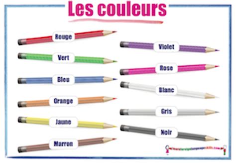 Learn Foreign Language Skills French Colours Les Couleurs