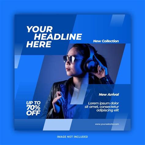 Premium Vector Blue Modern Fashion Social Media And Instagram Post