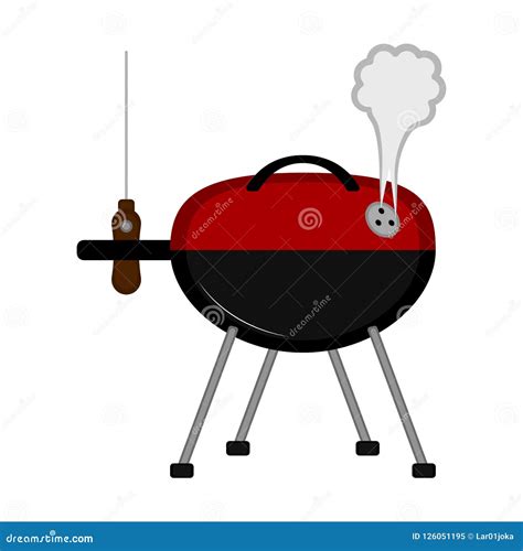 Isolated Barbecue Grill Icon Stock Vector Illustration Of Food Black