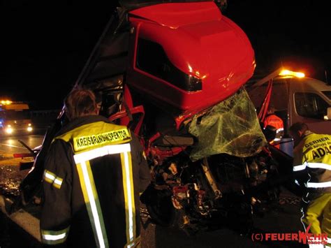 A7 VU Mit LKW Freiwillige Feuerwehr Werneck