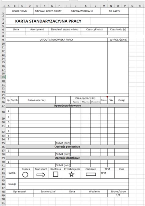 Normowanie Czasu Pracy Lean Action Plan