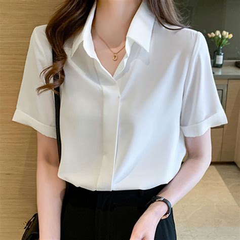 Zanzea Korean Style Women Casual Loose Solid Shirt Blouse Lapel Commute Button Up Tops Lazada