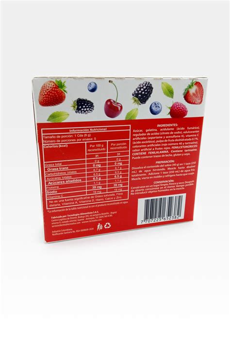 Gelatina Boom Sabor Frutos Rojos 40g CBM Tienda Online