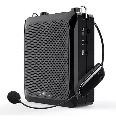 Amplificador De Voz Bluetooth Con Micrófono Inalámbrico Color Negro