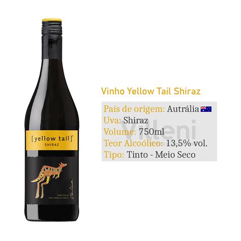 Kit 06 Un Vinho Australiano Tinto Yellow Tail Shiraz 750ml Villeni