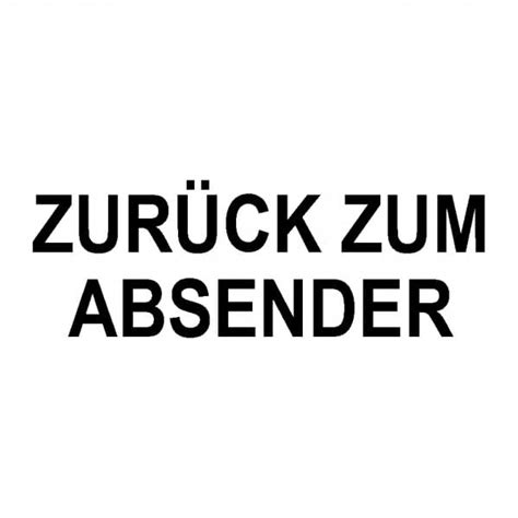 Imprint Lagertext Zur Ck Zum Absender Stempel Versand At