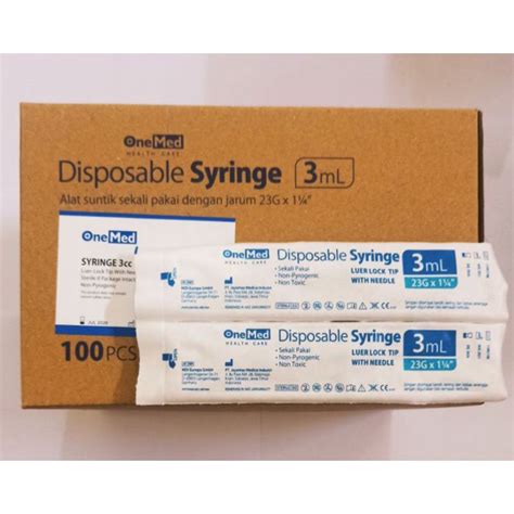 Jual Syringe 3 Cc Spuit 3 Cc Onemed Shopee Indonesia