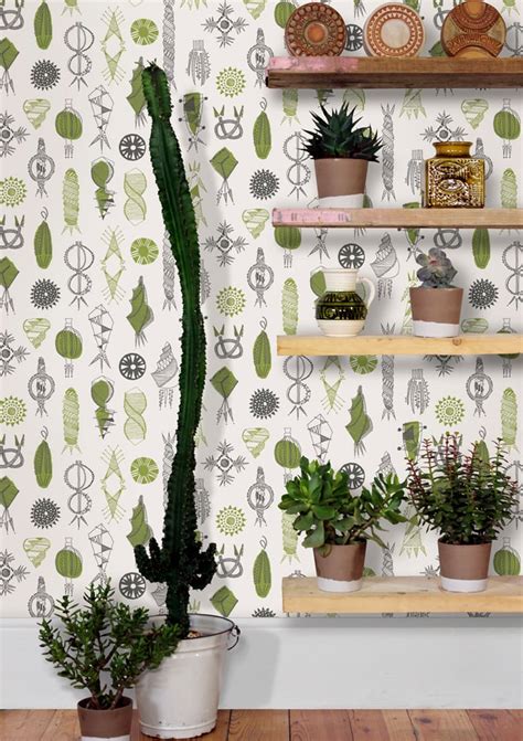 Mini Moderns — Equinox Wallpaper - Asparagus