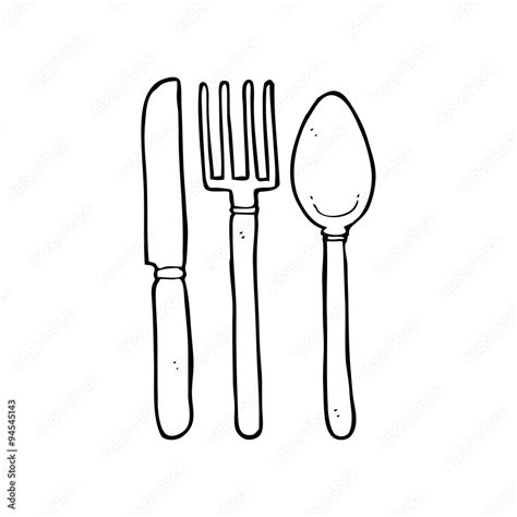 Cartoon Knife And Fork