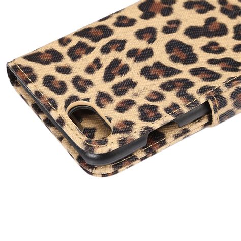 Mobigear Leopard Bookcase Voor Apple Iphone Se Geel