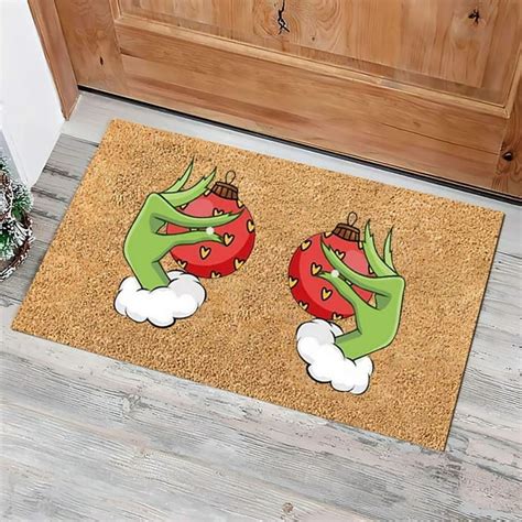 Don't Miss Out! Gomind Christmas Grinch Mat Fun Decoration Mat ...