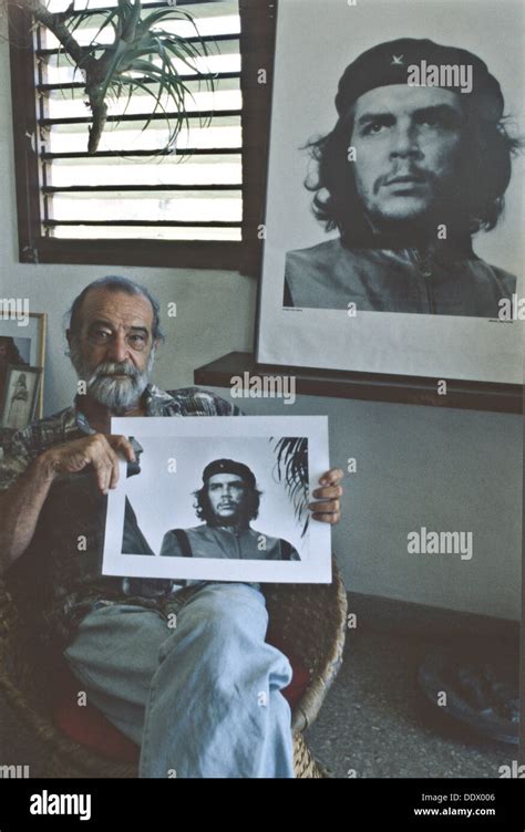 Late Photographer Alberto Korda With An Original Print Of The World