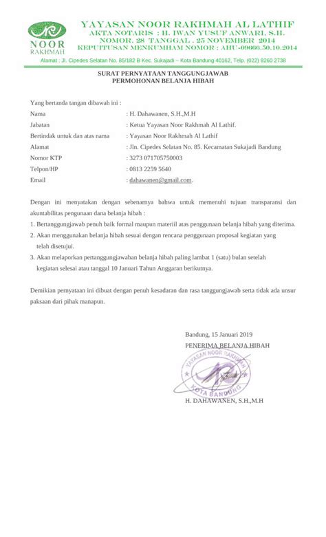 Pdf Surat Pernyataan Tanggungjawab Permohonan File2 Akan