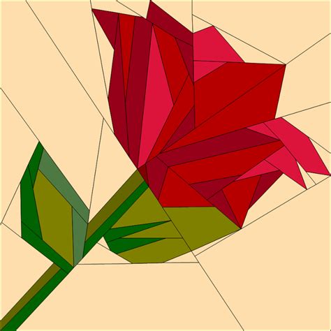 Valentine's Rose pattern on Craftsy.com | Paper piecing patterns, Paper pieced quilt patterns ...