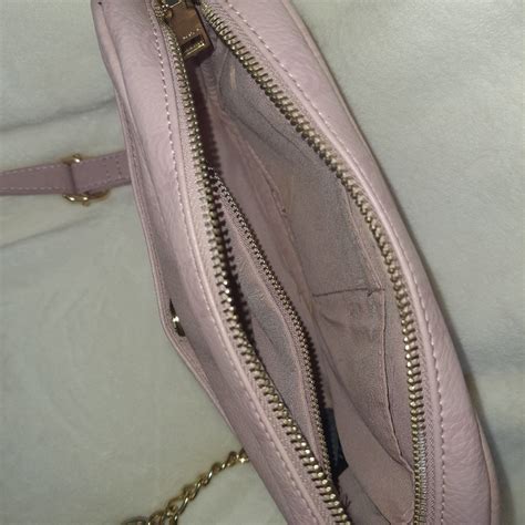 Pink Faux Leather Mini Bebe Crossbody Bag Gem