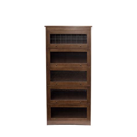 Crafters And Weavers Mission Craftsman Style Oak Barrister Bookcase 5 Stack Walnut Chairish