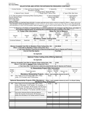 Fillable Online Fs Usda Offer Form USDA Forest Service Fs Usda Fax