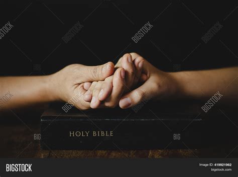 Hands Folded Prayer On Image Photo Free Trial Bigstock