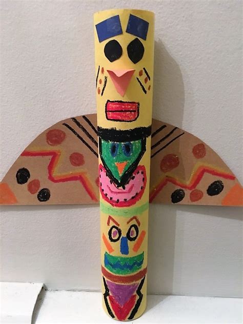 Craft Cardboard Tube Totem Pole What Are Totel Poles Totem Pole