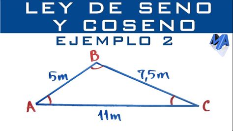 Ley de Seno y Coseno Ejemplo 2 Solucionar el triángulo YouTube