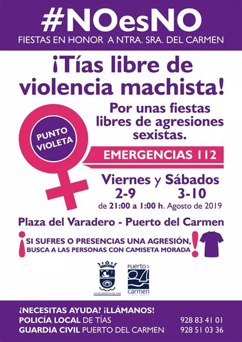 T As Libre De Violencia Machista No Es No En Puerto Del Carmen