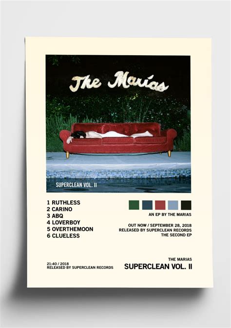 The Marias Superclean Vol Ii Album Art Tracklist Poster The Indie