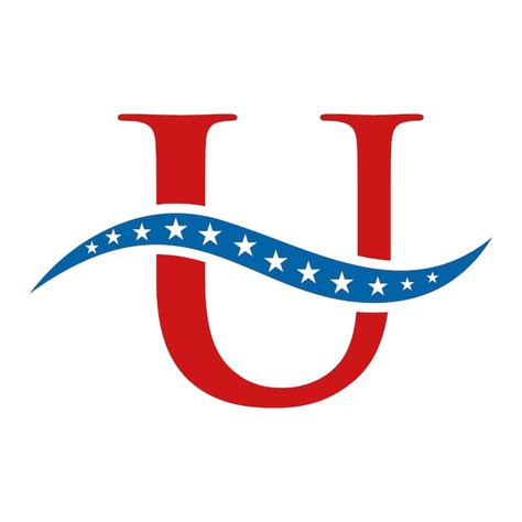 Premium Vector Letter U America Logo Usa Flag Patriotic American