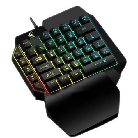 Teclado Gamer Uma M O Rgb Led Mini Single Handed Usb Para Notebook Pc