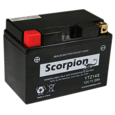 Ytz S Battery Scorpion Volt Motorcycle Batteries