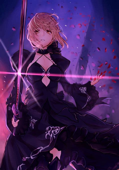 Saber Alter Black Ribbon Fate Series Black Dress Fatestay Night