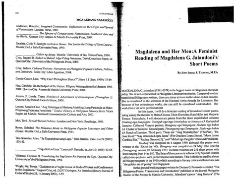 (PDF) Magdalena and Her Men: A Feminist Reading of Magdalena G ...