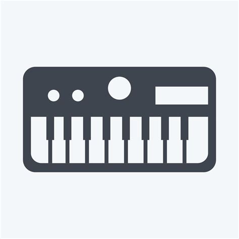 Icon Keyboard. suitable for music symbol. glyph style. simple design editable. design template ...