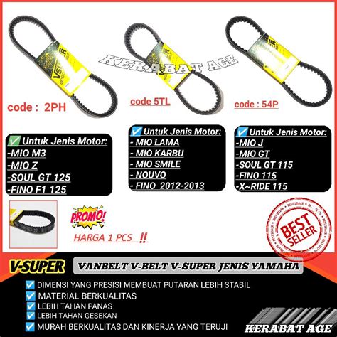 Jual Vanbelt V Belt Mio Sporty M Fino Xride Shopee Indonesia